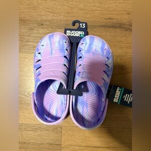 NWT Sz 13 Rugged Shark Toddler and Girls' Swivel-Strap EVA Clogs